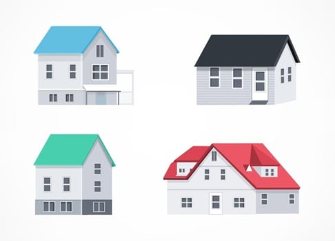 Vector Isometric Houses