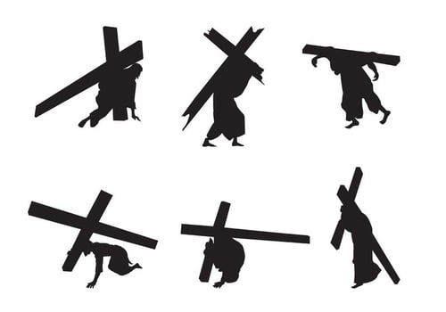 Vector Jesus Silhouettes
