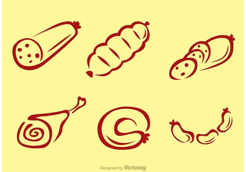 Sketchy Meat Vectors 