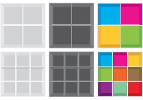 Simple Square 3D Shelves vector