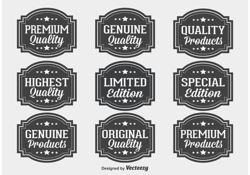Premium Quality Label Set vector
