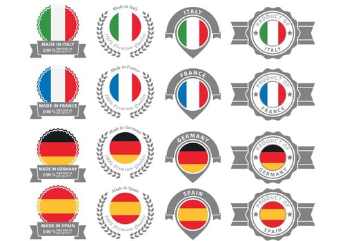European Badges vector