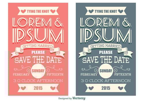 Save the Date Cards vector