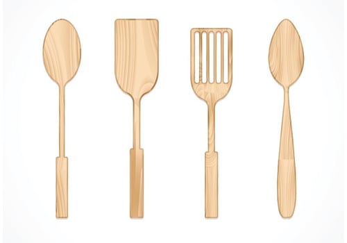 Free Vector Wooden Spoon Set
