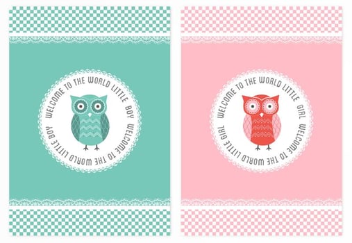 Free Vector Baby Shower Owl Cards
