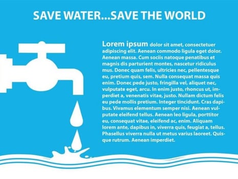 Save Water Illustration vector