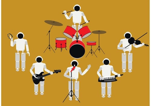 Human Robot Band vector