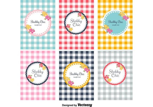 Shabby Chic Style Backgrounds vector