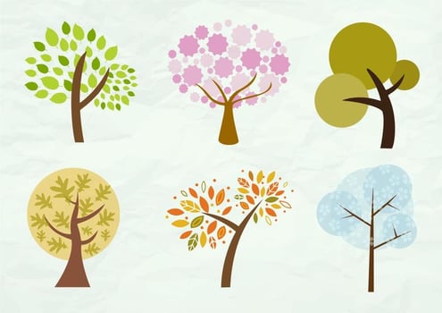 Seasonal Trees vector
