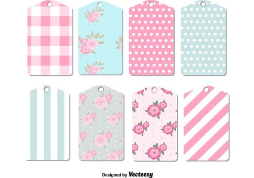 Shabby Chic Retro Tags vector