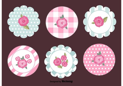 Shabby Chic Retro Tags vector