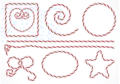 Vector Isolated Candy Stripe Rope Set