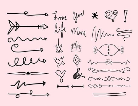 Hand Drawn Love Graphics vector