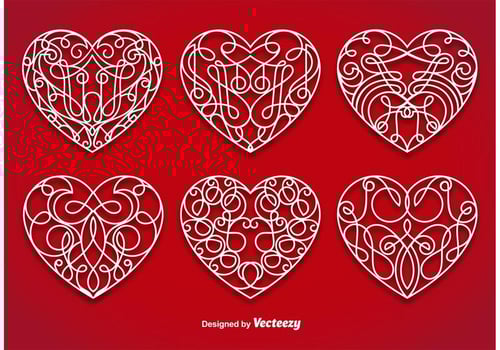 Ornamental Heart Vectors