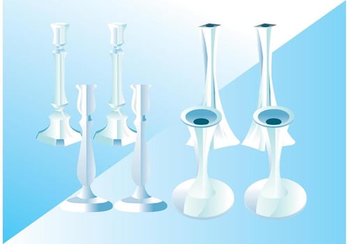 Silver Candlestick Vectors