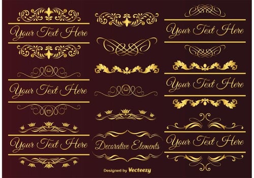 Gold Design Elements vector