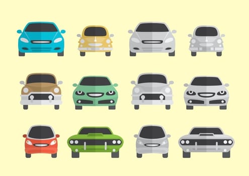 Car Silhouette Front vector