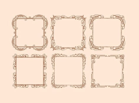 Vintage Wedding Elegant Frames vector