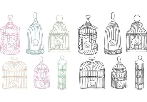 Free Vintage Bird Cage Vector
