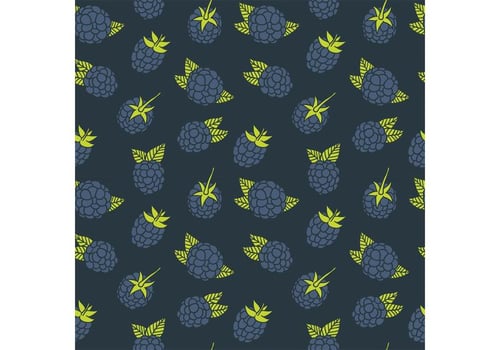 Free Black Berry Pattern Vector