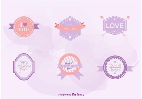 Love and Valentine Tags vector