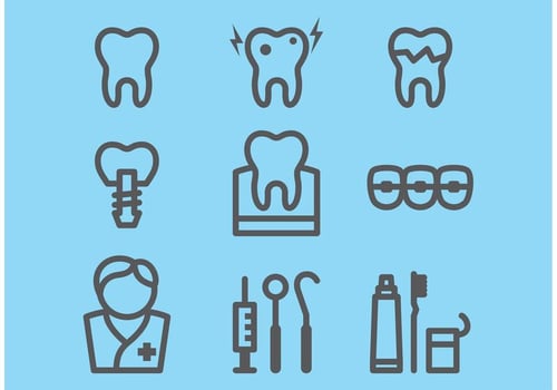 Dental Icons vector