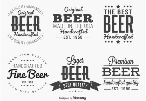 Editable Beer Labels  Insignias vector