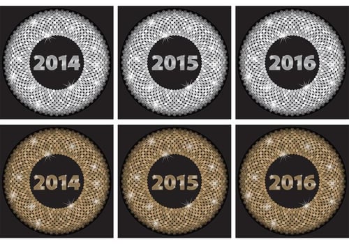 Silver Glitter Years vector