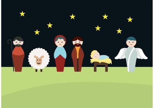 Manger scene  Nativity scene vector