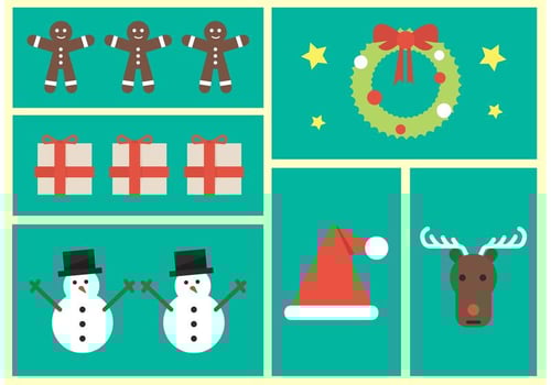 Christmas icons vector