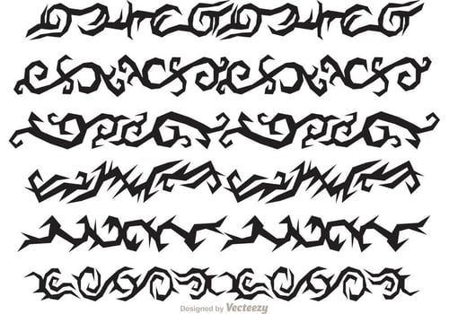 Hawaiian Tribal Border Vectors