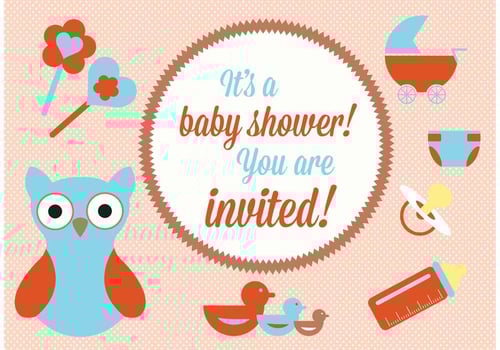 Baby Shower Vector Elements
