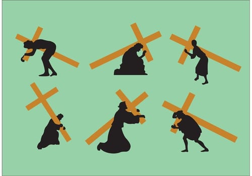 Jesus Carrying The Cross Vectors