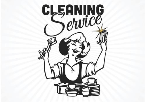 Free Retro Cleaning Service Poster Vector