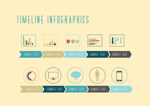 Timeline Infographic Vectors