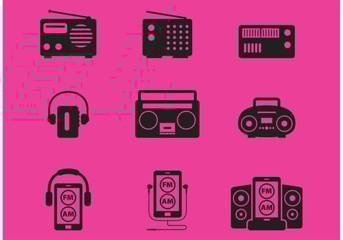 Radio Vector Icons