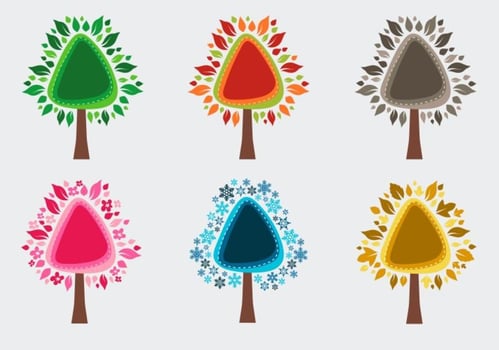 Seasonal Trees vector