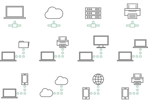 Big Data Network Icon Vectors 