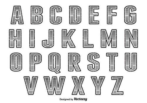 Retro Vector Alphabet