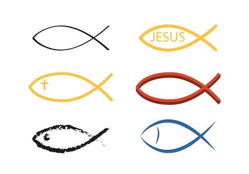 Vector christian fish symbol