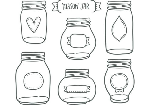 mason jar vectors