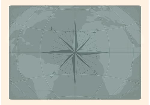 Vector Old Nautical Earth Map 