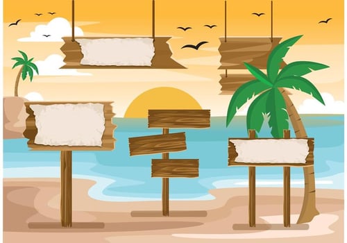 Billboard for Beach Vectors