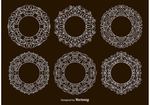 Victorian Circular Frames vector