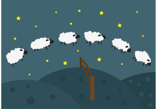 Jumping Sheep Vector Background