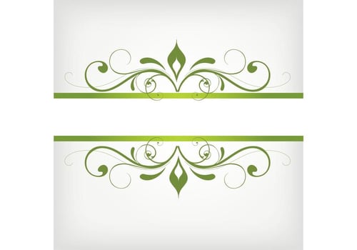 Green Swirly Frame Vector