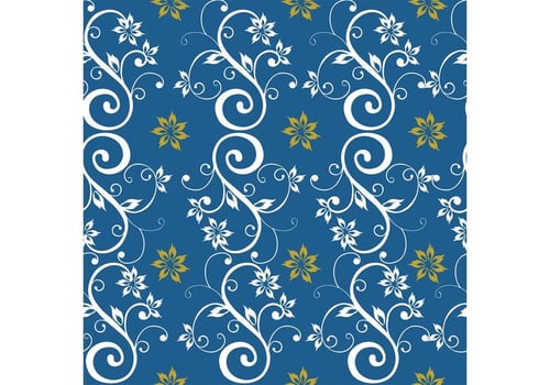 Blue Seamless Floral Background vector