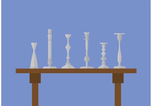 Silver Candlestick Vectors 