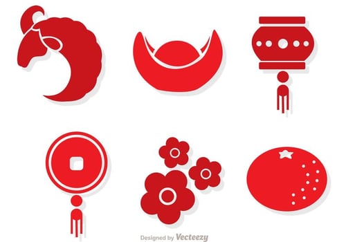 Red Chinese Lunar New Year Vectors