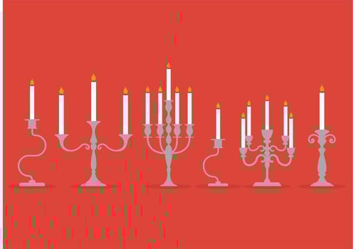 Silver Candlesticks Vectors 
